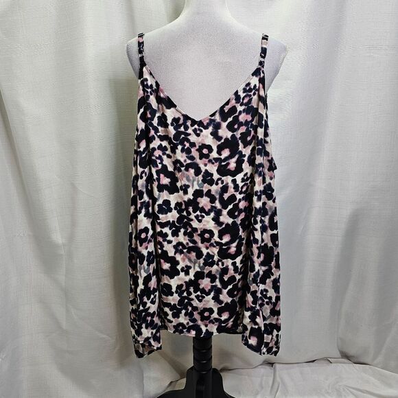 Torrid Leopard Print Sleeveless Top Size 5 - Picture 5 of 9